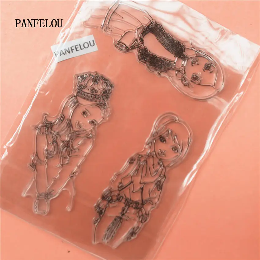 Женский прозрачный силиконовый штамп PANFELOU печать для скрапбукинга фотоальбом