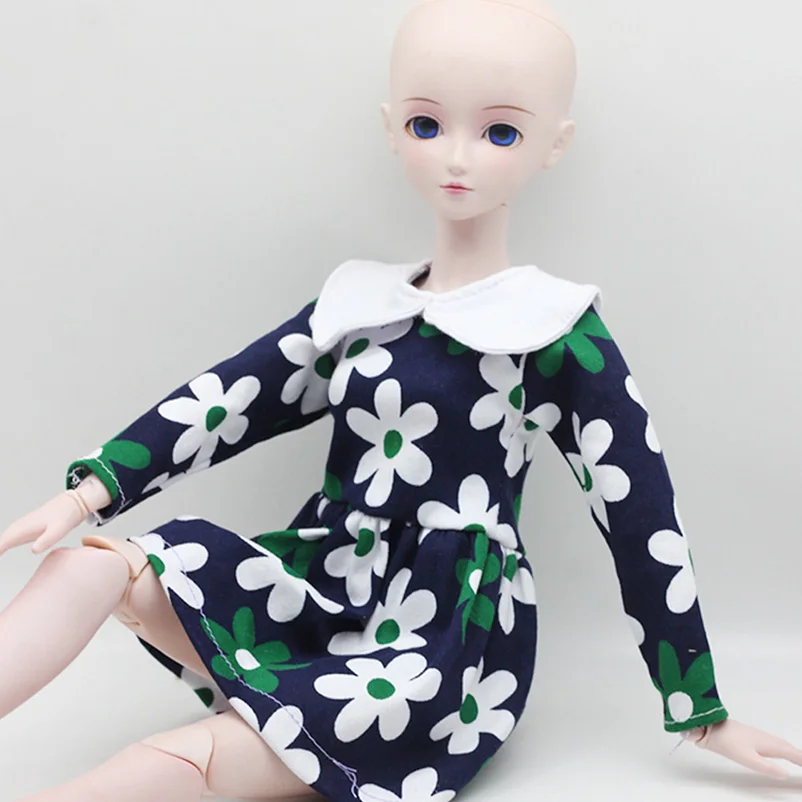 Модные игрушки для кукол 60 см 1/3 BJD милое Цветочное платье с длинным рукавом