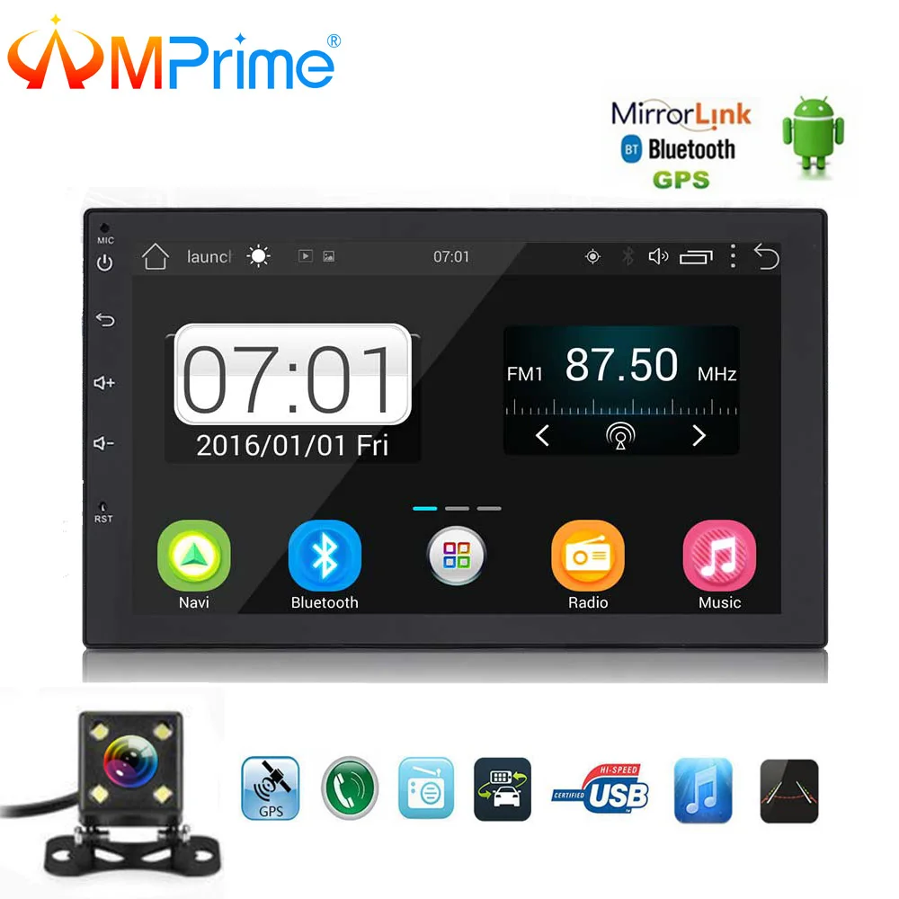 Автомагнитола AMPrime 2 Din gps навигация Android система автомобильный аудио плеер