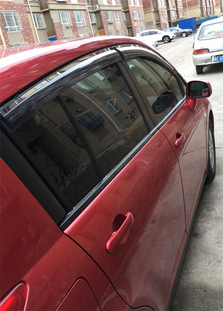 Пластиковый козырек для окон Nissan versa 2006-2010 дефлектор защиты от солнца и дождя 4