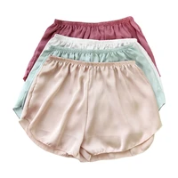 summer silky ice silk home shorts women sleep bottoms korea sexy cool pure color simple sleep shorts women n487 hot sale