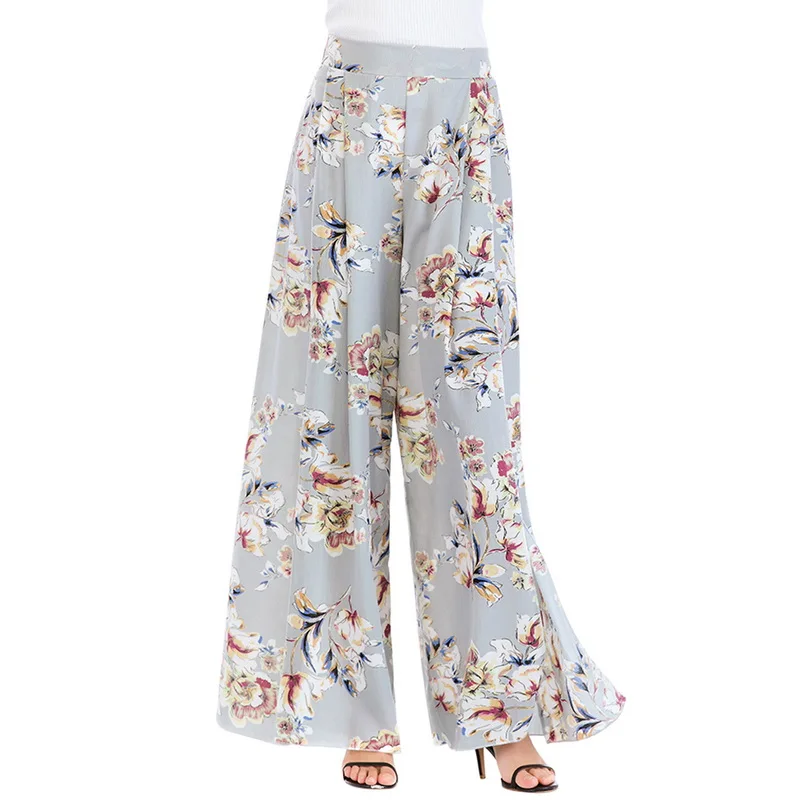 CALOFE богемная длинная юбка для женщин с цветочным принтом и рюшами пляжная