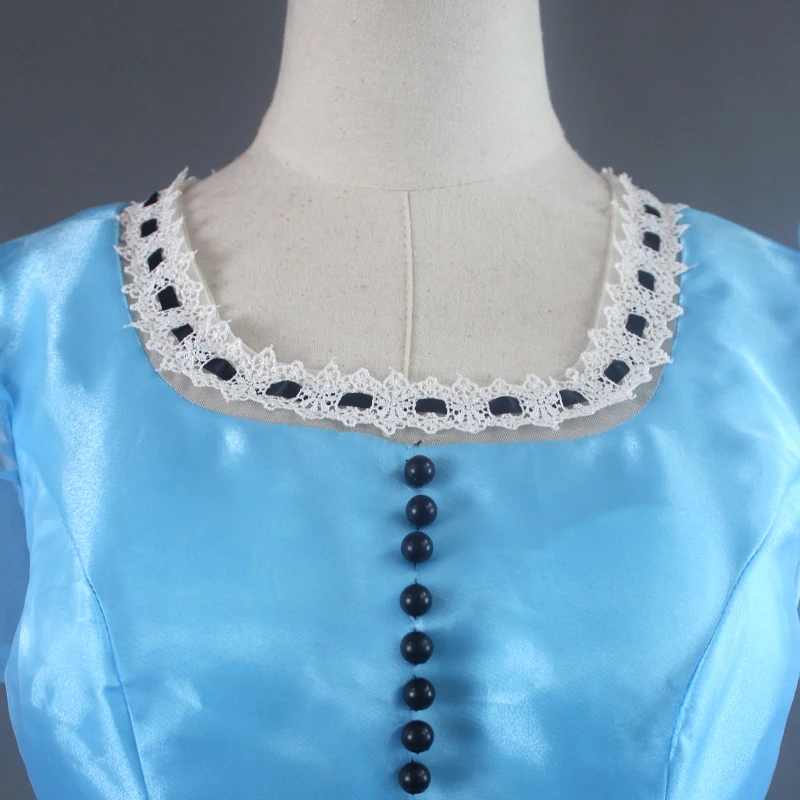 Алиса в стране чудес кино голубое платье косплей костюм вечерние на заказ|party dress