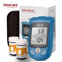 sinocare safe aq ug glucometer kit blood glucose uric acid meter test strips lancets rapid test for gout diabetes elderly