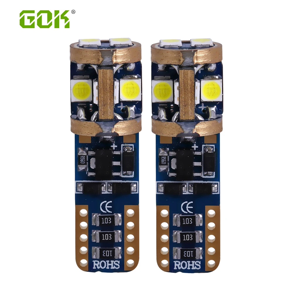 

Новинка, сверхъяркая Светодиодная лампа t10 canbus без ошибок w5w 194 168 led 3030 SMD W5W t10 10smd, фонарь заднего хода, 50 шт.