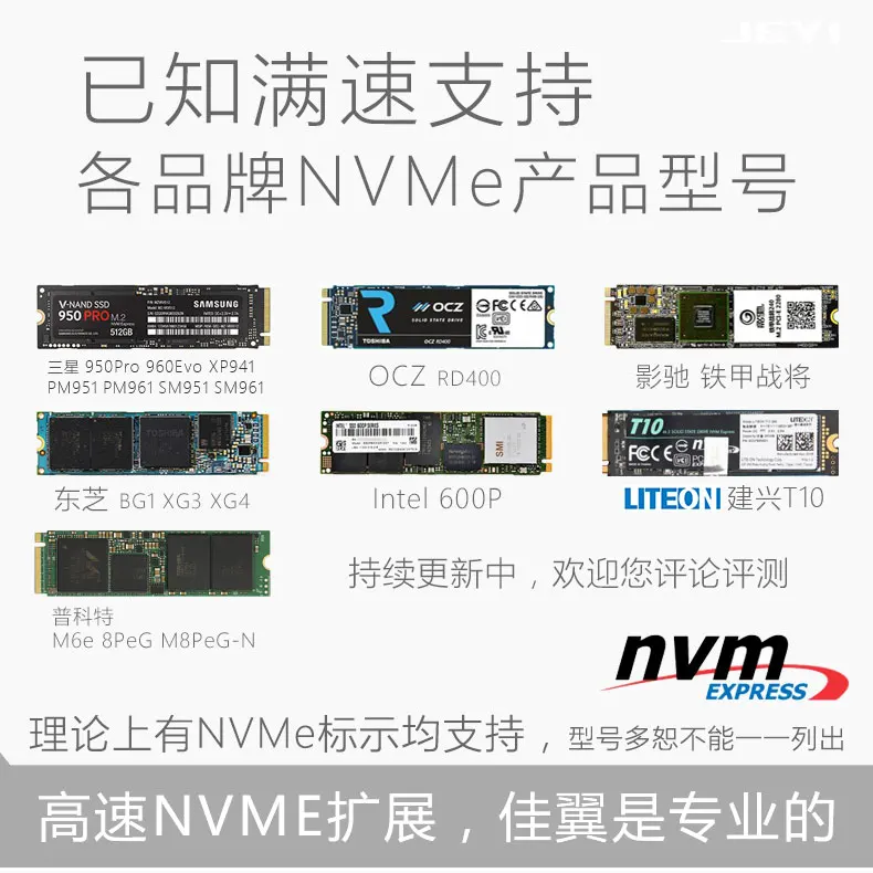JEYI SK4 Plus M.2 NVMe SSD NGFF для PCIE X4 адаптер M ключ интерфейсная карта Suppor PCI Express 3,0x4 2230-2280 Размер m.2 полная скорость