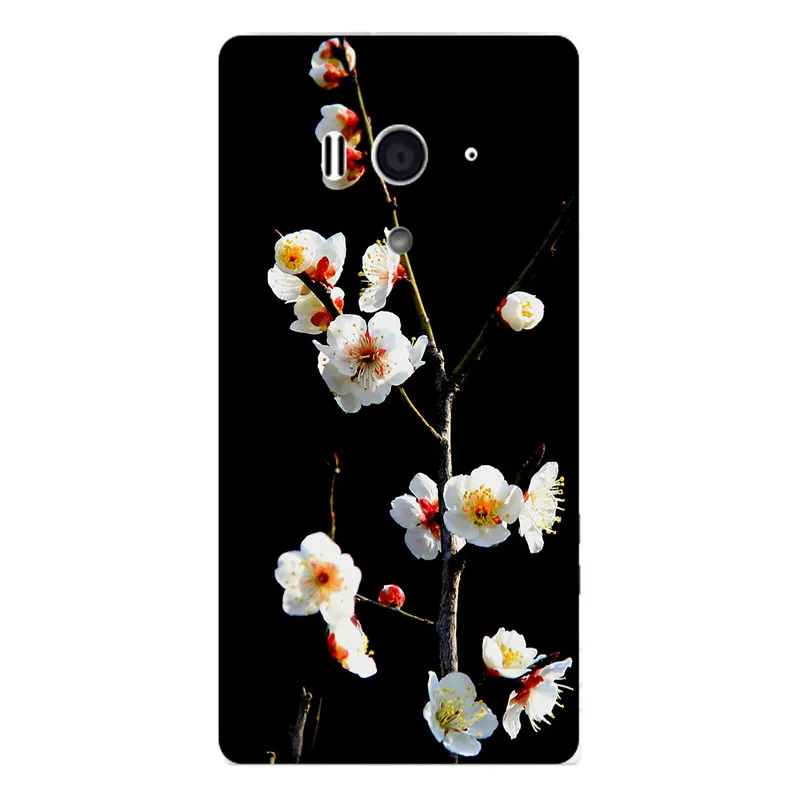 Чехол для Sony Xperia Acro S LT26W задняя крышка цветок растения жесткий пластиковый чехол