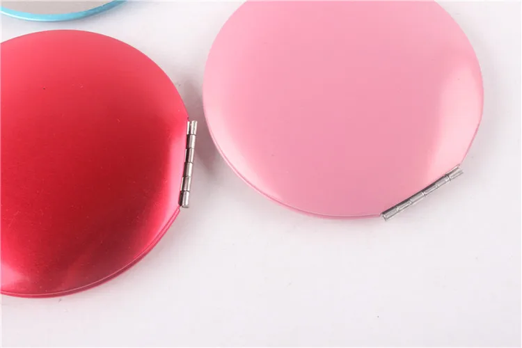 Индивидуальные компактный Гримерное зеркало Портативный металла алюминиевая