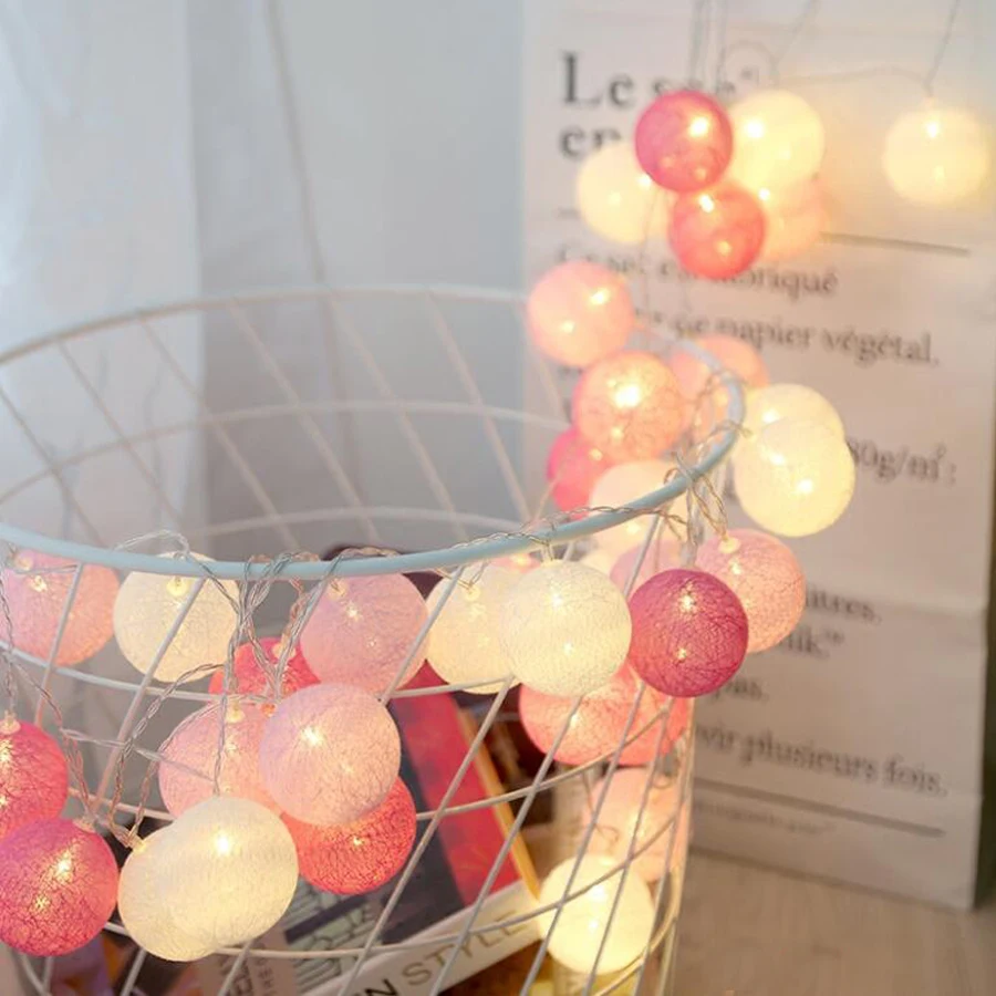 СВЕТОДИОДНАЯ Гирлянда в виде хлопковых шариков 3 м 2018|led cotton ball light|cotton lightled |