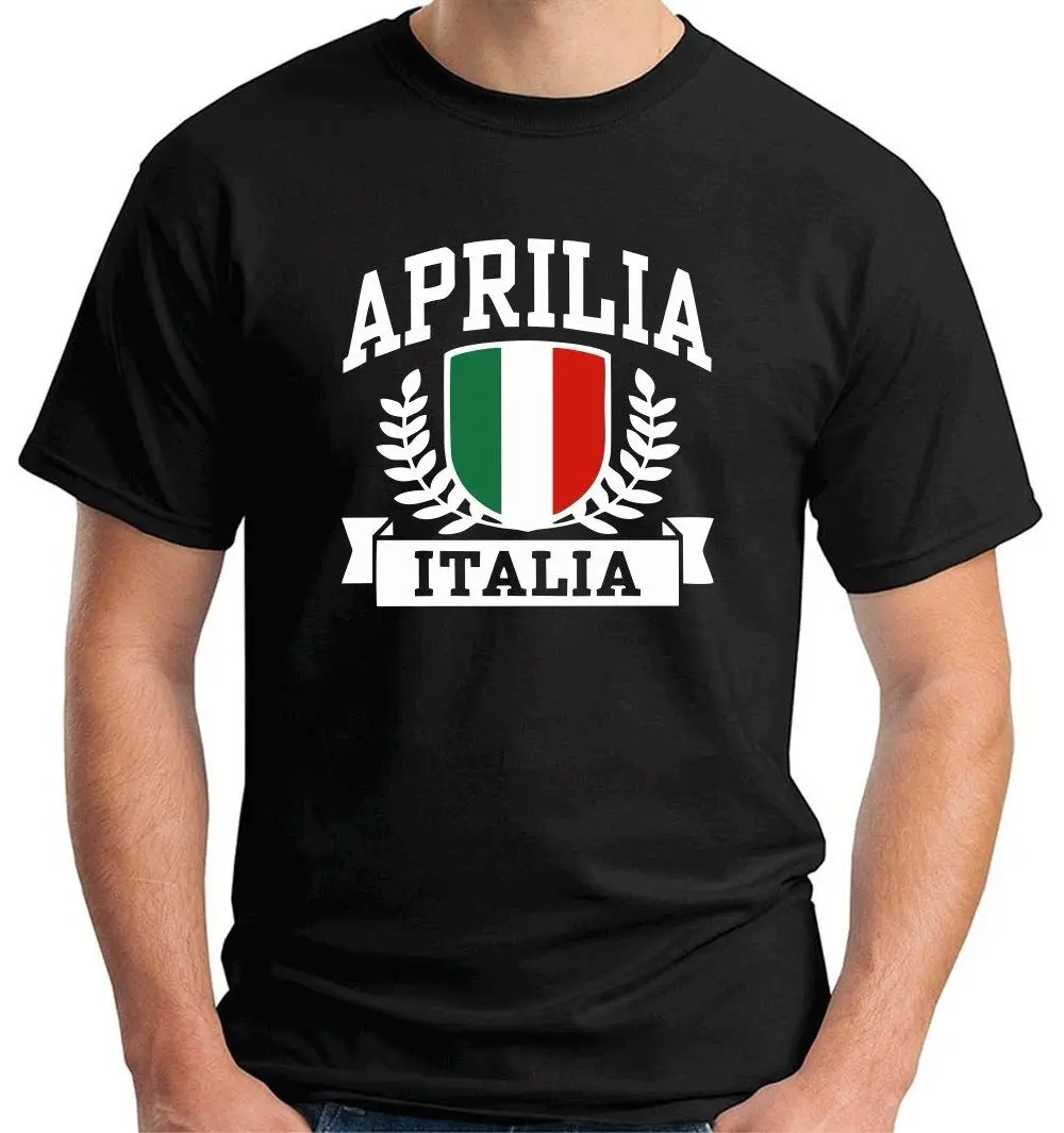 2018 Новый Для мужчин модные Дизайн aprilia italia новые летние хлопковая Футболка О