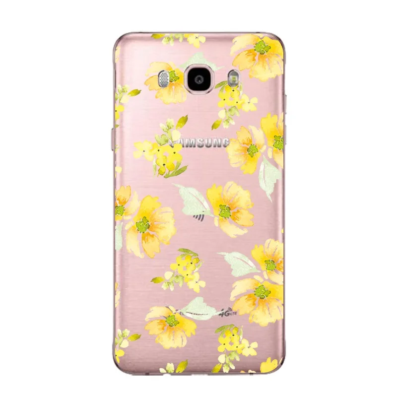 Sea Soft Clear TPU Phone Case For Samsung J3 J5 J7 S6 S7 S8 note8 A3 A5 C7 J2prime Flora Flower Printed ShellCover Free Shipping | Мобильные