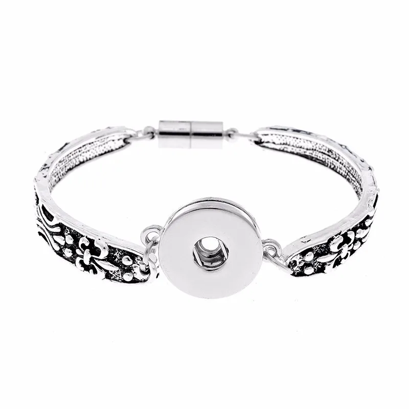 Винтажный этнический металлический браслет с магнитной застежкой 18 мм 12 стилей