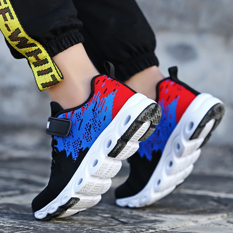 Детские кроссовки дышащие спортивная обувь для бега и прогулок мальчиков