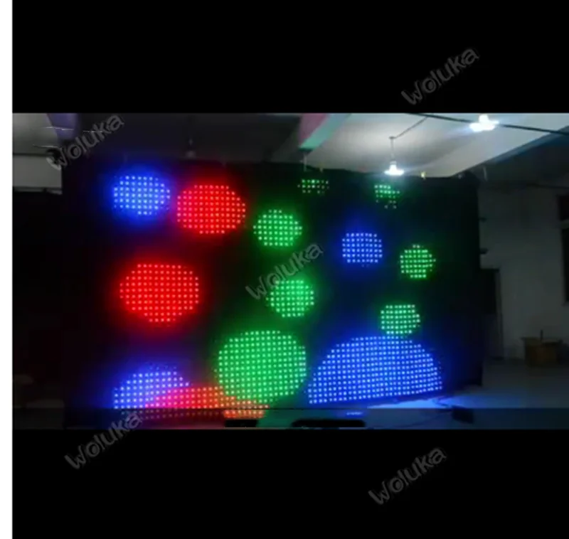 P8 2*3 м видео ткань RGB LED занавеска YY фон экран DJ сценический CD50 W03 | Лампы и освещение