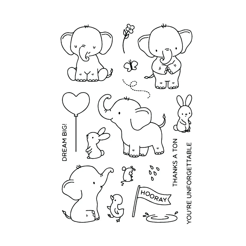 Слоник чистый штамп и штампы для скрапбукинга карты Альбом делая трафарет