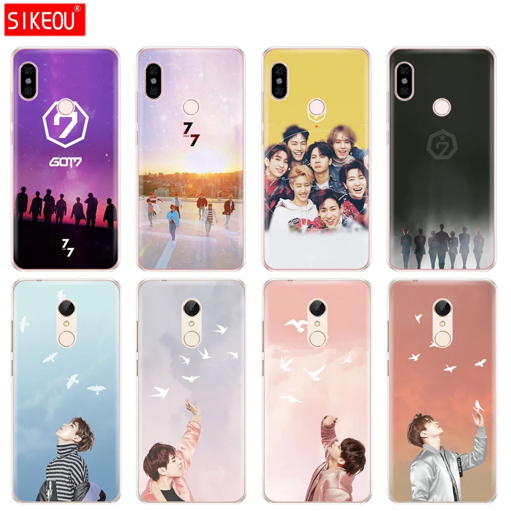 Силиконовый чехол SIKEOU GOT7 Jackson JinYoung для Xiaomi redmi 5 4 1 1s 2 3 3s pro PLUS note 4X 4A 5A|Бамперы| |