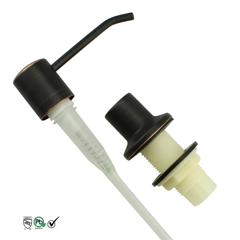 Встроенный Бронзовый дозатор жидкого мыла с масляным напылением 304 бутылка 17
