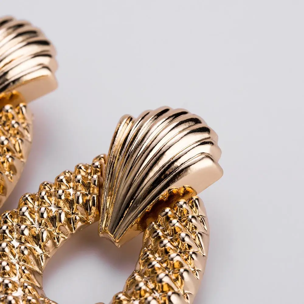 Серьги в стиле бохо с ананасами и фруктами женские серьги ZA Bijoux рок панк золотого