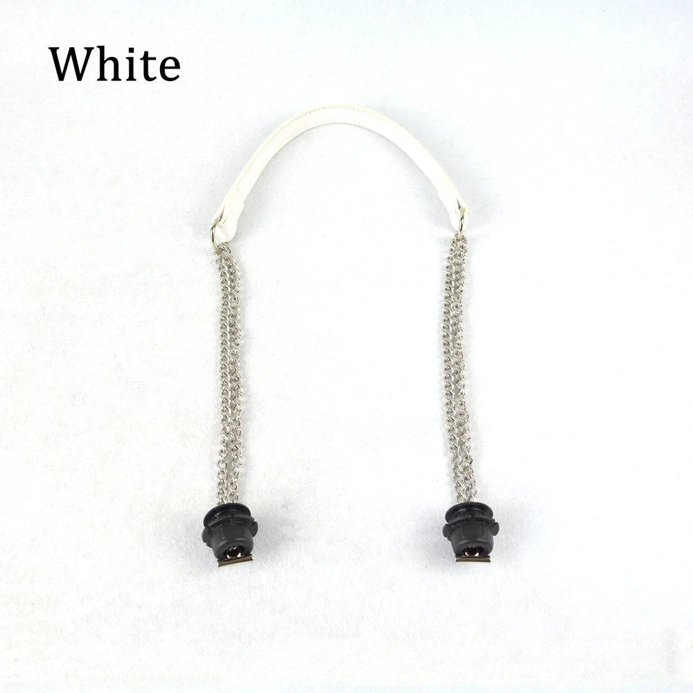 White Новинка, 1 штука, Obag, серебряная, длинная, двойная цепь, OT T OBag, ручки для Obag, EVA O, сумка, женская сумка, сумка через плечо - Цвет: White