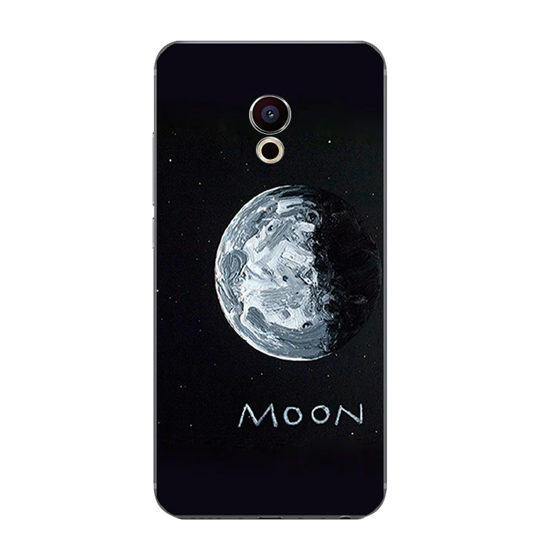 Чехлы сделай сам для Meizu Pro 6/Pro 6 Plus чехол телефона 5 Fundas Metal Soft TPU Moon Space Printing Shell |