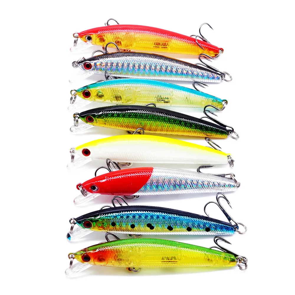 1PCS Quality Laser Minnow Fishing Lure 7.5g 8.5cm Hard Crankbait Wobblers Artificial Floating Jerkbait Trolling Bass Isca Carp