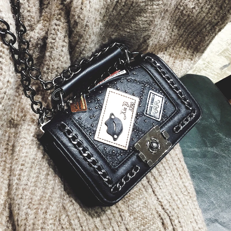 SIDAITE/2016 модные женские сумки через плечо в стиле панк дизайнерские мессенджеры