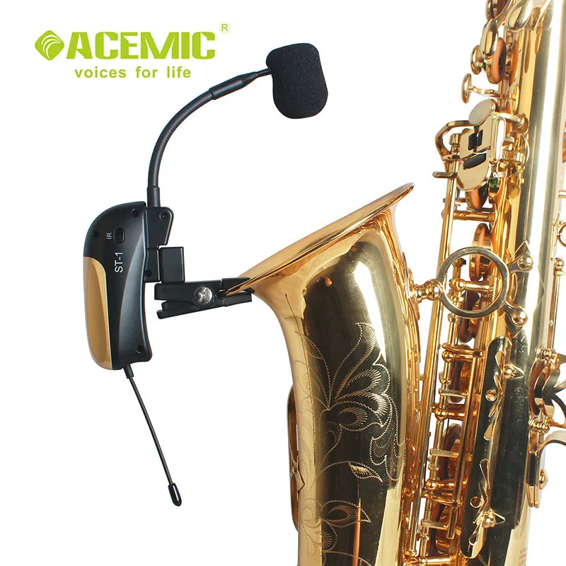 Бесплатная доставка ACEMIC ST 3 беспроводной саксофонный микрофон и для всех духовых