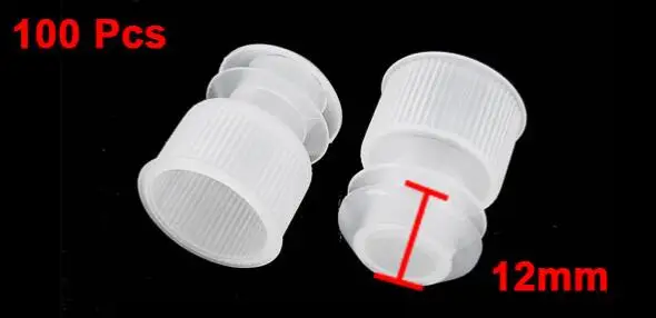 100pcs Clear Plastic Flange Type Stopper for 12mm Dia Test Tube | Канцтовары для офиса и дома