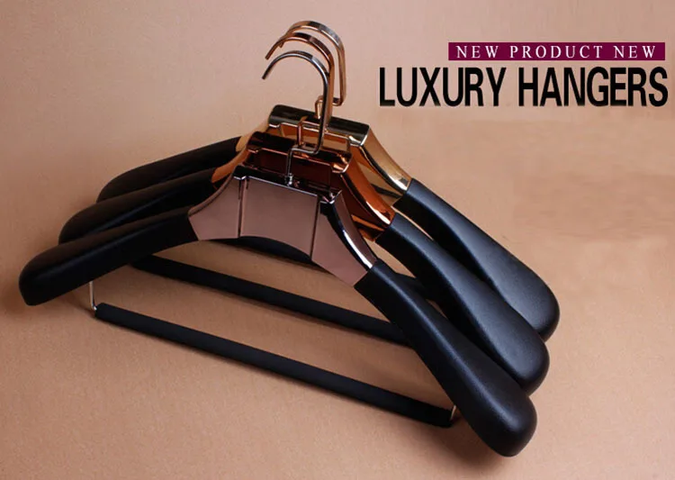 Hangerworld Deluxe широкий плечо искусственная кожа мягкая металлическая вешалка с