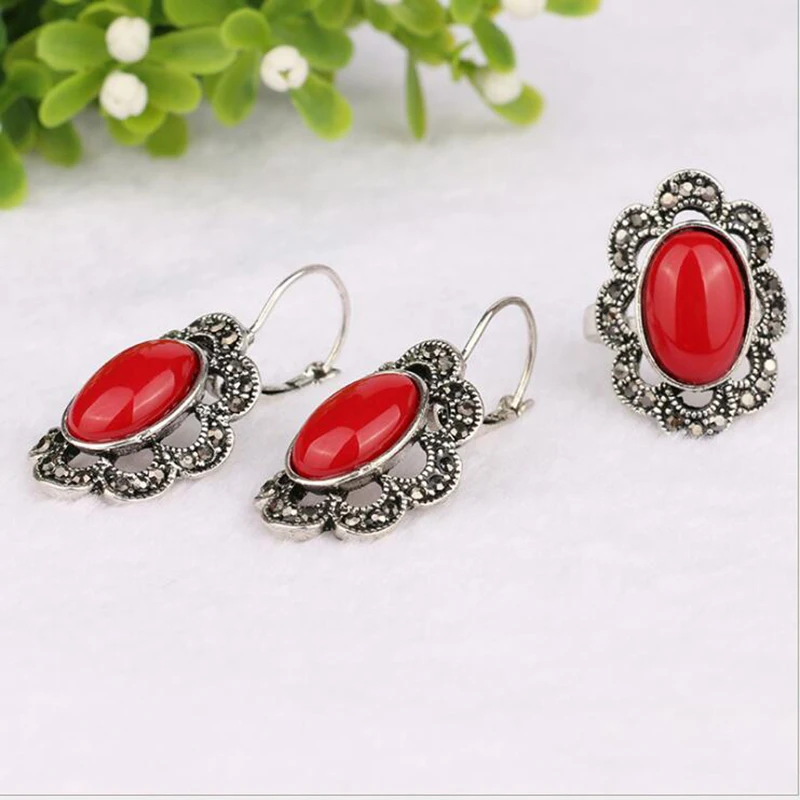 Модный Роскошный винтажный комплект ювелирных изделий из смолы популярные