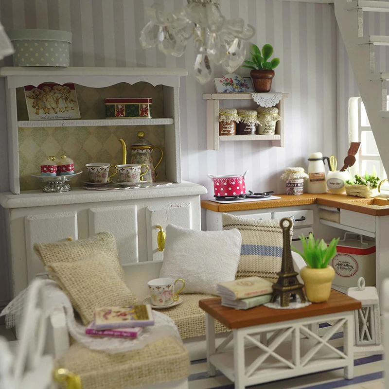 Миниатюрный Кукольный домик мебель миниатюрный кукольный деревянные игрушки