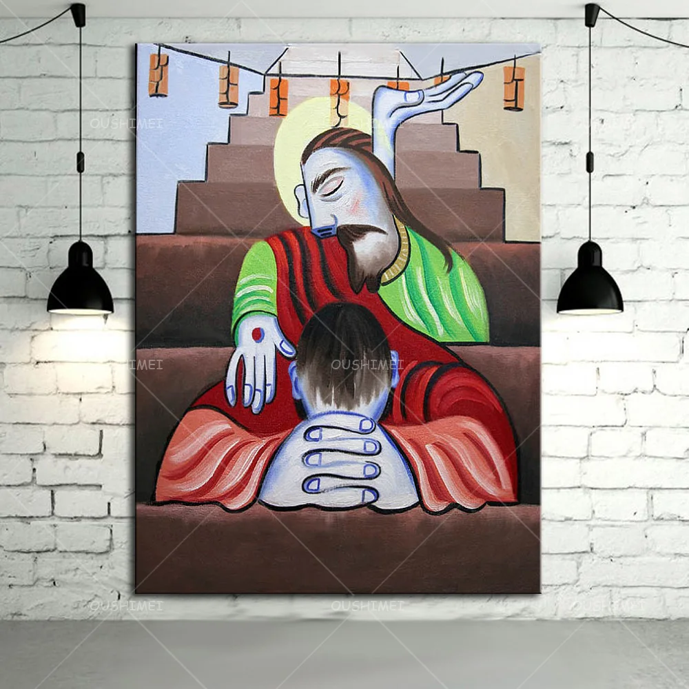 Картина на холсте с изображением Иисуса|paintings for wall|oil paintingjesus oil paintings |