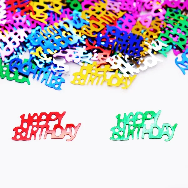 mixed happy birthday 15 г День рождения номер 13, 16, 18, 20, 21, 30, 40, 50, 60, 70, 80 металлический посыпать конфетти стол разброс для дня рождения Свадебная вечеринка Декор - Цвет: mixed happy birthday