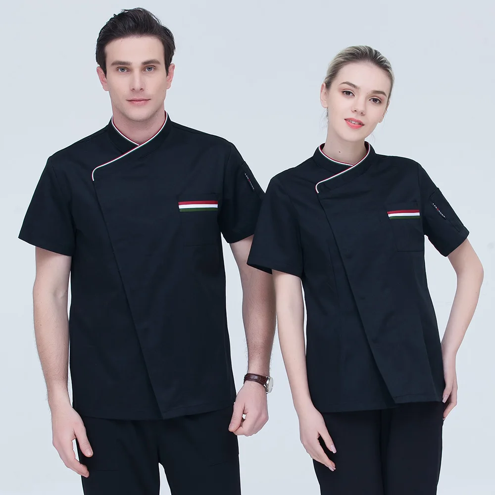 Новинка Breathable Высококачественная дышащая вышивка шеф-повара Униформа ресторанное питание хлебобулочная плита одежда рабочая одежда шеф-повара 3 цвета
