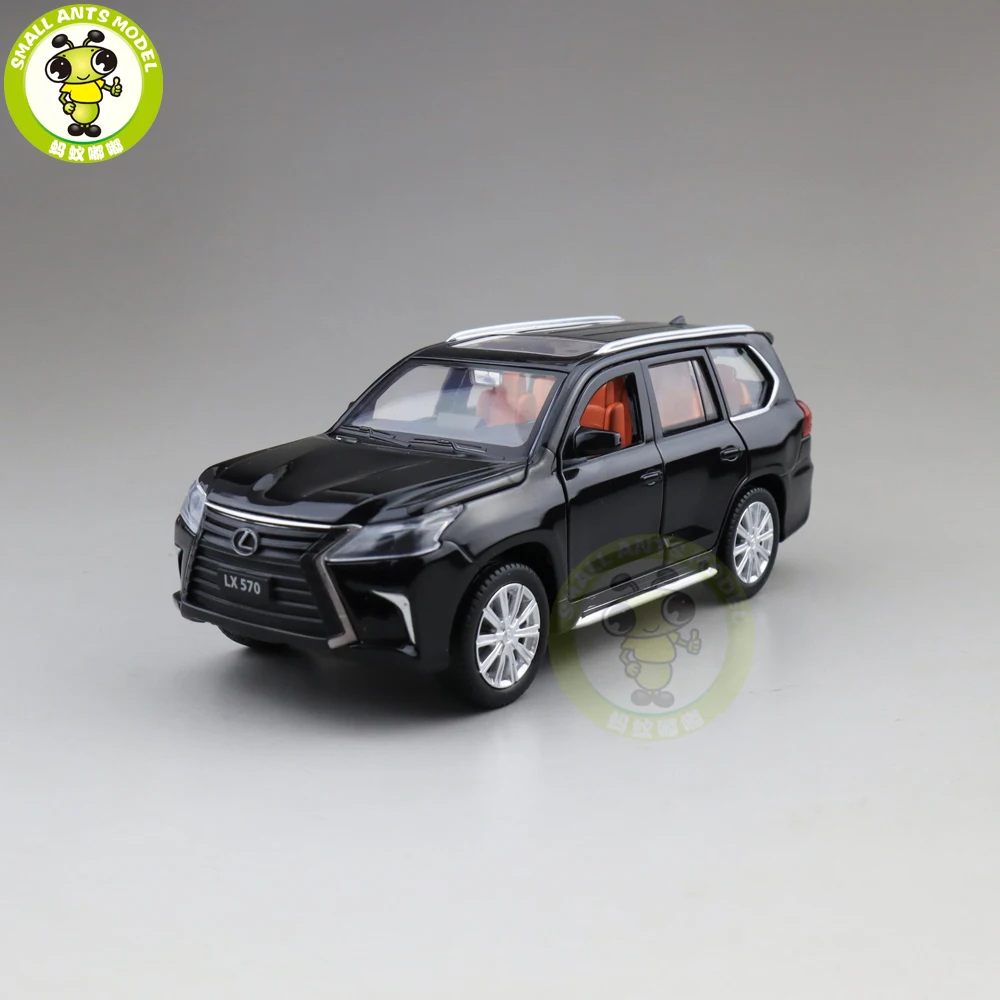 1/32 JACKIEKIM LX570 SUV литая под давлением Модель автомобиля игрушки для детей звуковое освещение вытяжной автомобиль подарок для мальчиков и девочек