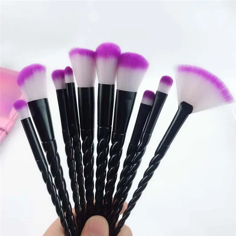 GUJHUI 10 шт. женские кисти для макияжа Единорог основа тени для век порошок щетки Косметические приборы pinceaux maquillage 20#629