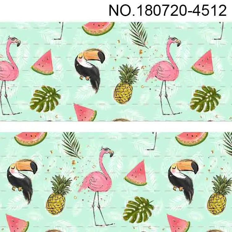 10 ярдов-разные размеры-корсажная лента с фламинго-лента мультяшным принтом-арбуз