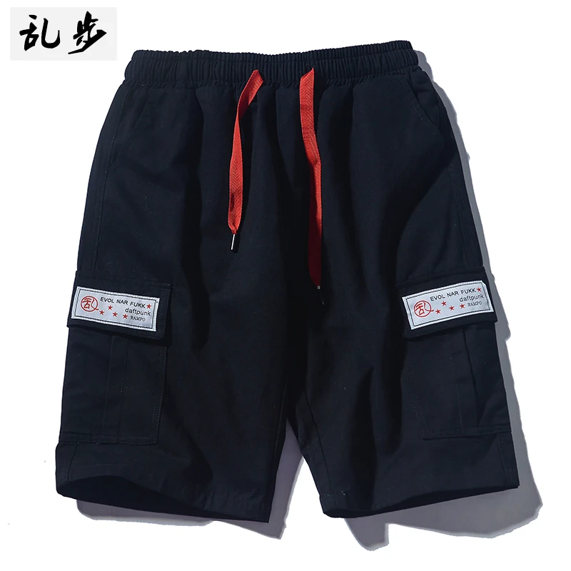 2019 Khaki Summer Men Shorts Casual Cargo Loose Fashion Hip Hop Steampunk Workwear Jogger Pants Harajuku Sports SweatPants S6T23 | Мужская