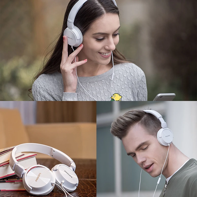 Оригинальные Проводные Наушники Philips SHL3065 с микрофоном шумоподавлением повязкой