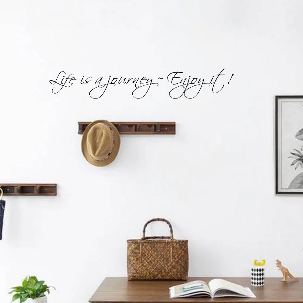 Life is a Journey Enjoy It вдохновляющие мотивирующие Quote Wall Decal Sticker Декоративная Виниловая