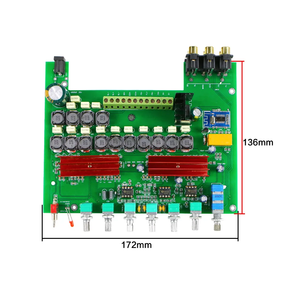 GHXAMP TPA3116 5 1 усилитель аудиоплаты с регулировкой громкости и высокими