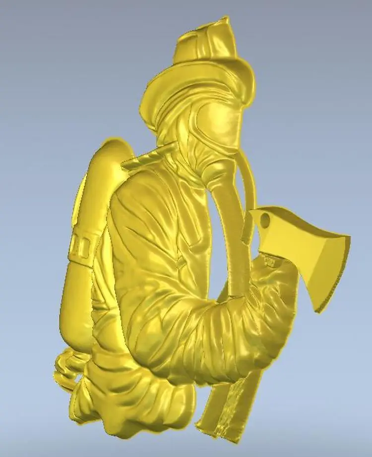 3d модель рельеф для cnc в формате STL firefighter|3d model relief|3d relief modelfor |