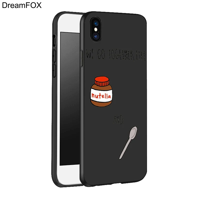 DREAMFOX L070 Nutella Черный Мягкий ТПУ силиконовый чехол для Apple iPhone 11 Pro XR XS Max X 8 7 6 6S Plus 5 5S 5G