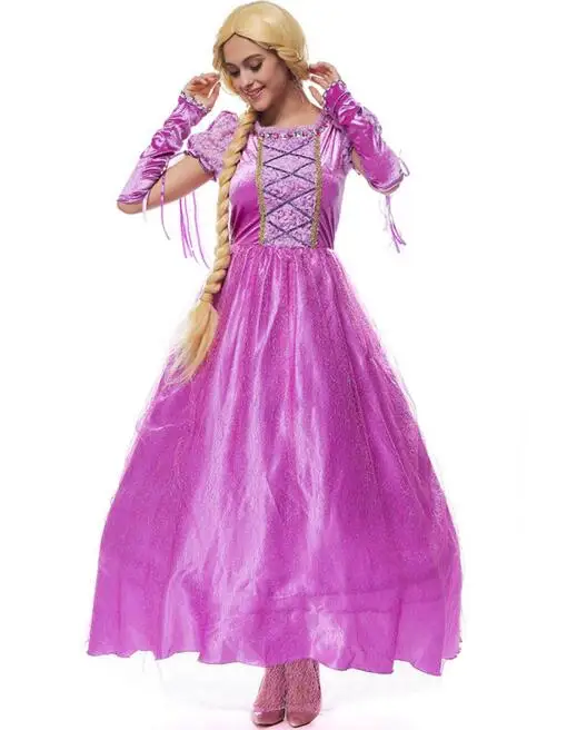 

Noble European palace adults long Rapunzel dress costumes queen dress Halloween snow white cosplay princess costumes for women