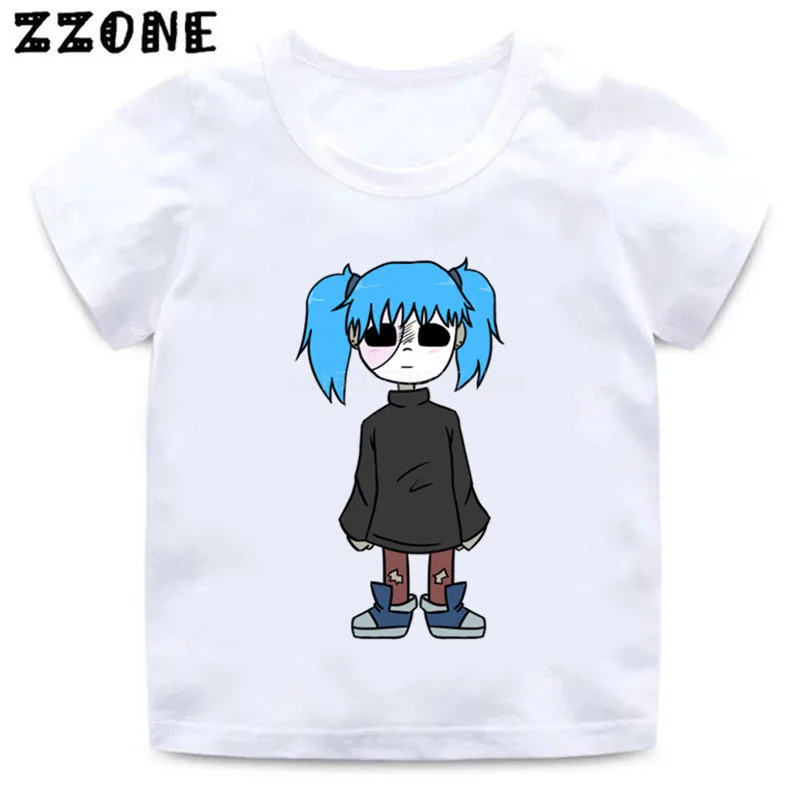 HKP5275whiteA Harajuku/футболка с рисунком Салли для мальчиков забавная повседневная детская одежда г. Детская летняя футболка с короткими рукавами для девочек HKP5275 - Цвет: HKP5275whiteA