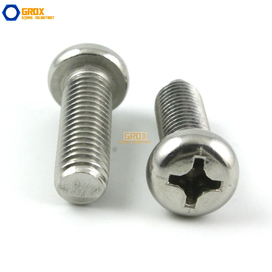 Винты с крестообразной головкой из нержавеющей стали 400 шт. M2 х 6 мм 316 дюйма|pan head