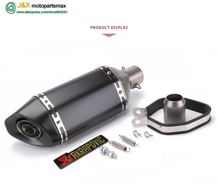 

Universal MOTORCYCLE Carbon Fiber Slip-On EXHAUST yoshimura Muffle pipe for All Motorcycle 51mm bore