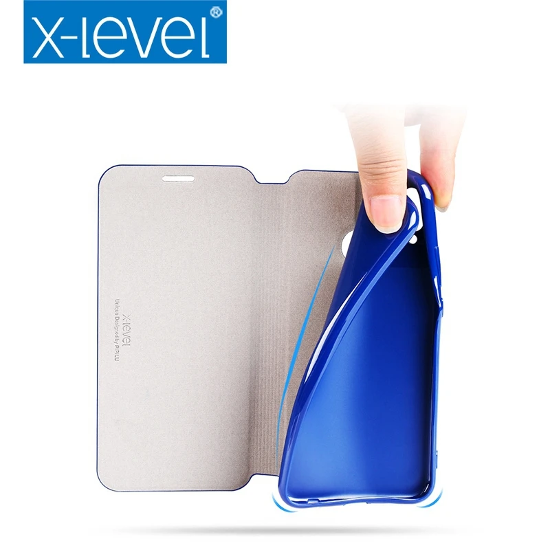 Роскошный чехол X Level в деловом стиле из искусственной кожи для huawei P20 Lite флип Nova