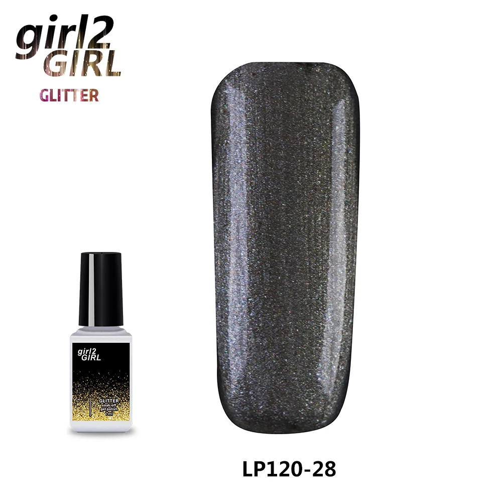 Girl2Girl УФ-гель для ногтей лак замачиваемый 7 мл Жемчужный Блеск УФ-лак для ногтей с блестками маникюрный Гель-лак набор 2 высокое качество - Цвет: 28