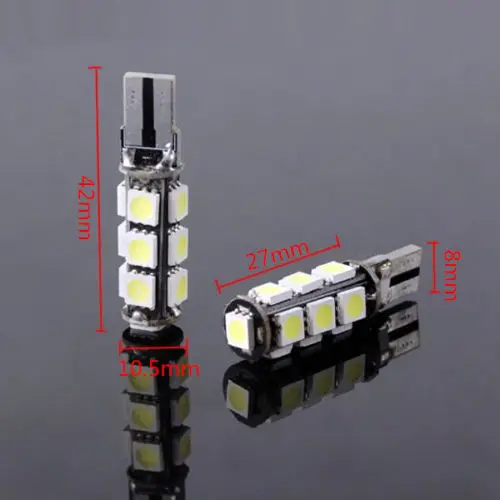 Комплект 10 лампочек Pingo T10 W5W 501 194 13 Led Canbus Samsung Chip Branca без ошибок | Автомобили и